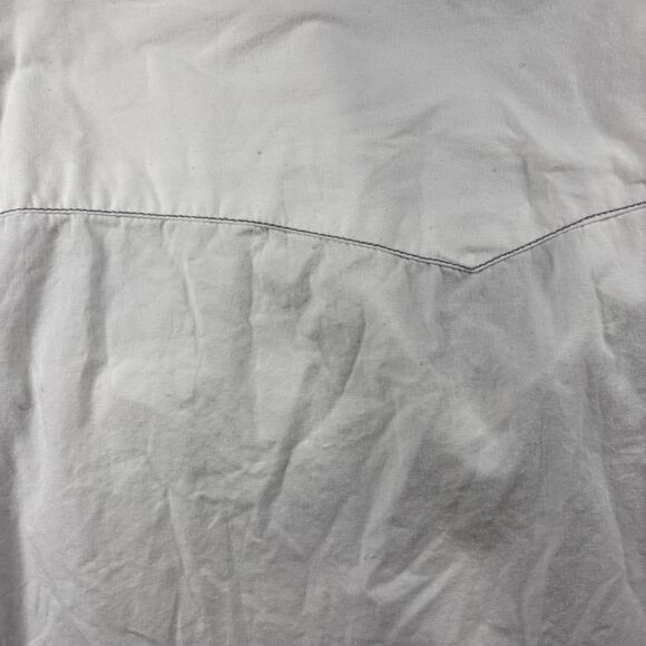 True Religion Men Pearl Snap Shirt Western Boho Short Sleeve White 3XL F169 - Picture 7 of 13